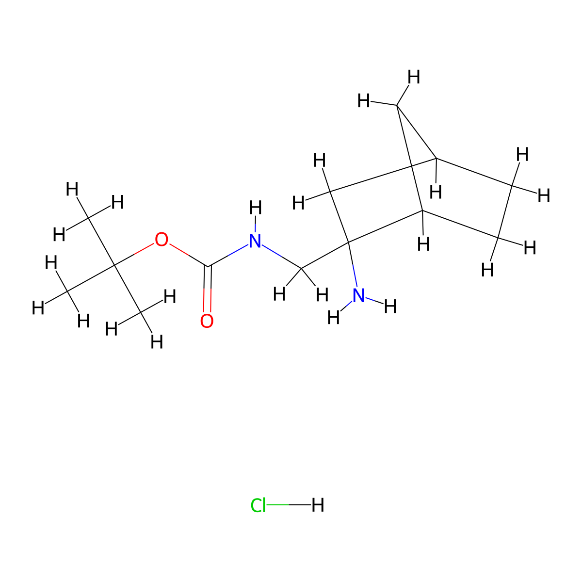 tert-butylN-({2-aminobicyclo[2.2.1]heptan-2-yl}methyl)carbamatehydrochloride molecular structure, CAS 2408972-33-6