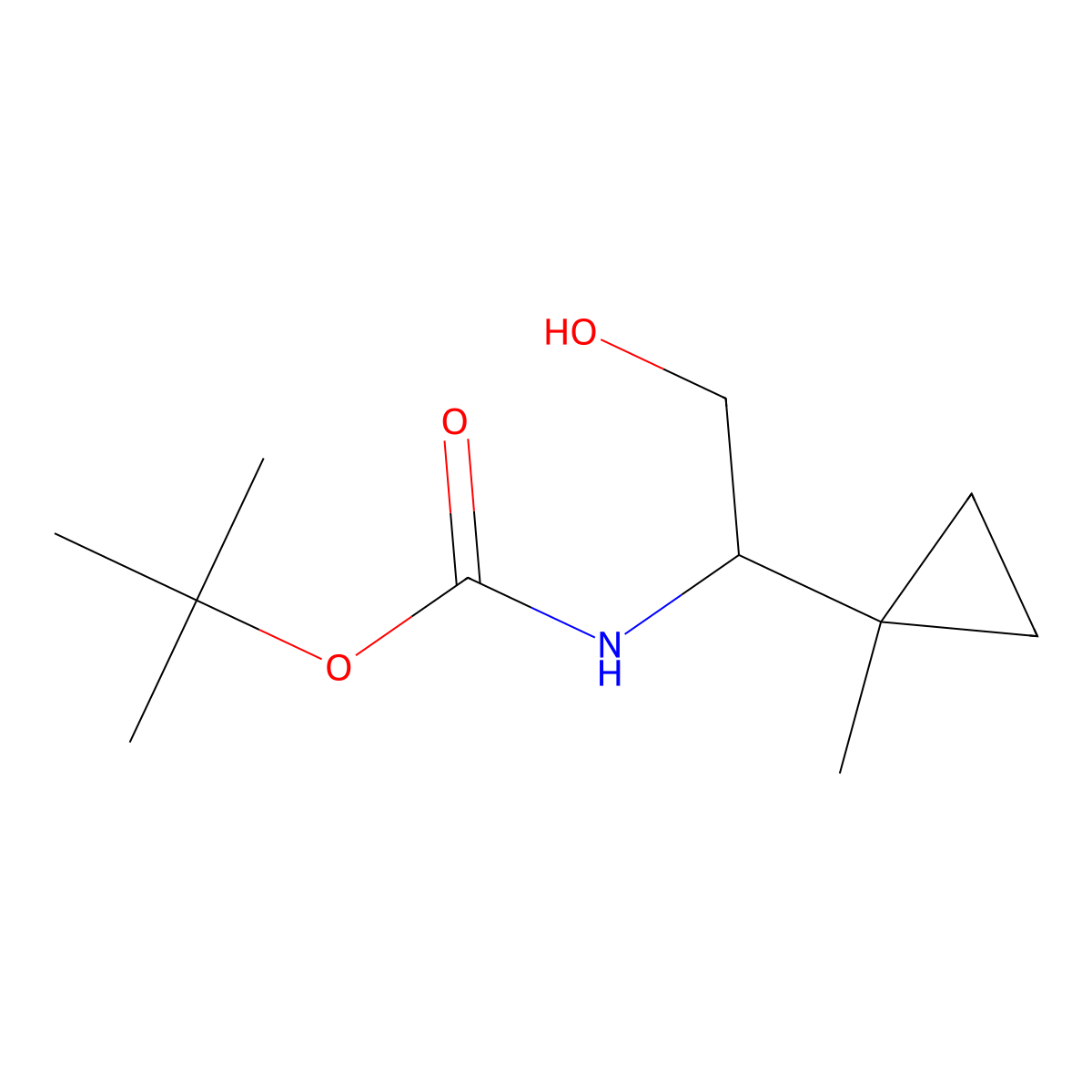 2-(Boc-amino)-2-(1-methylcyclopropyl)ethanol molecular structure, CAS 2408972-58-5