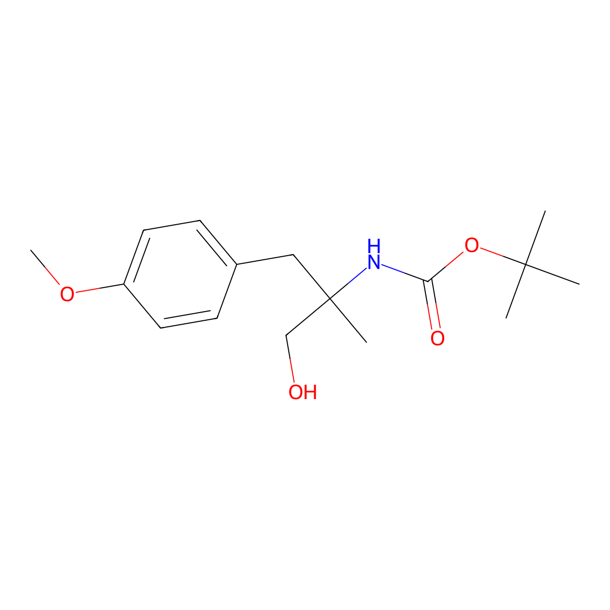 tert-butyl N-{1-hydroxy-2-[(4-methoxyphenyl)methyl]propan-2-yl}carbamate molecular structure, CAS 2408973-02-2