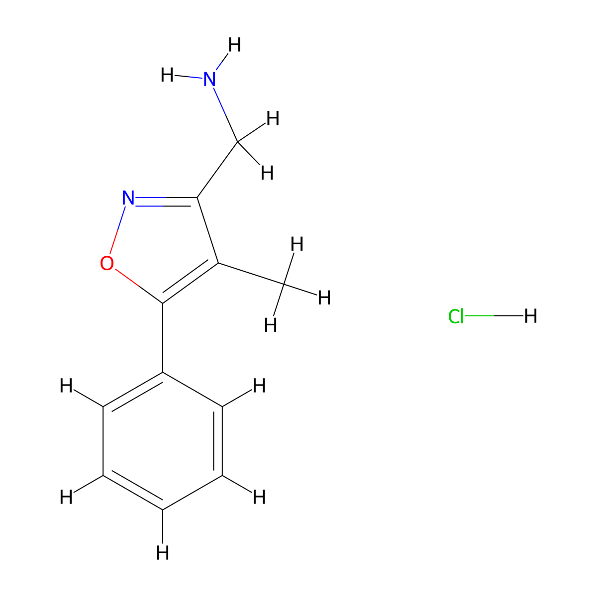 (4-Methyl-5-phenyl-1,2-oxazol-3-yl)methanamine;hydrochloride molecular structure, CAS 2408973-13-5