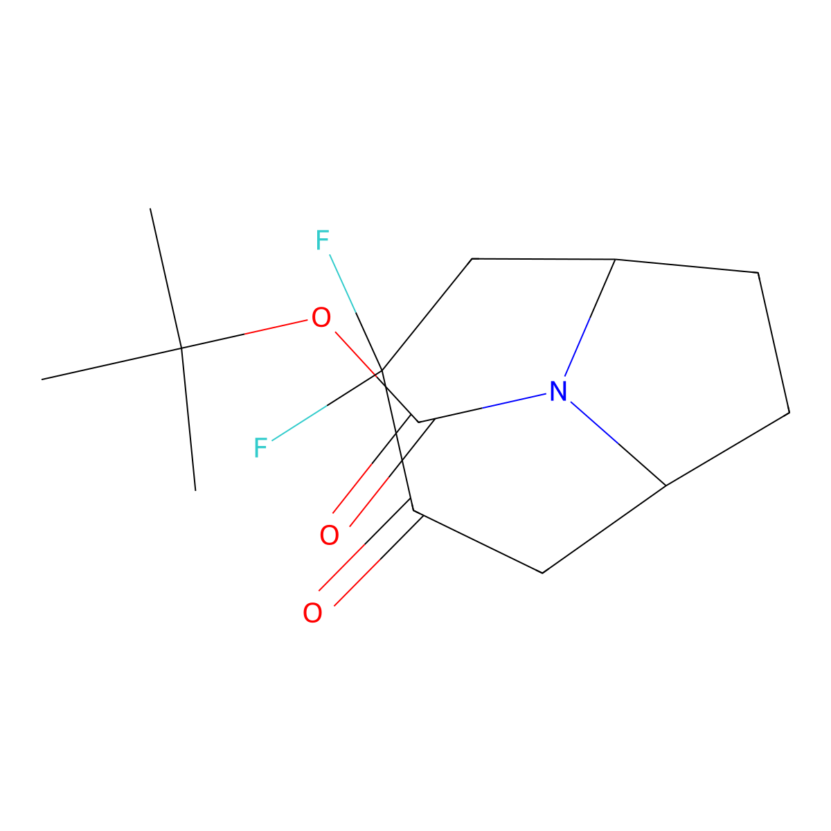 tert-butyl 3,3-difluoro-4-oxo-9-azabicyclo[4.2.1]nonane-9-carboxylate, Mixture of diastereomers molecular structure, CAS 2408973-99-7
