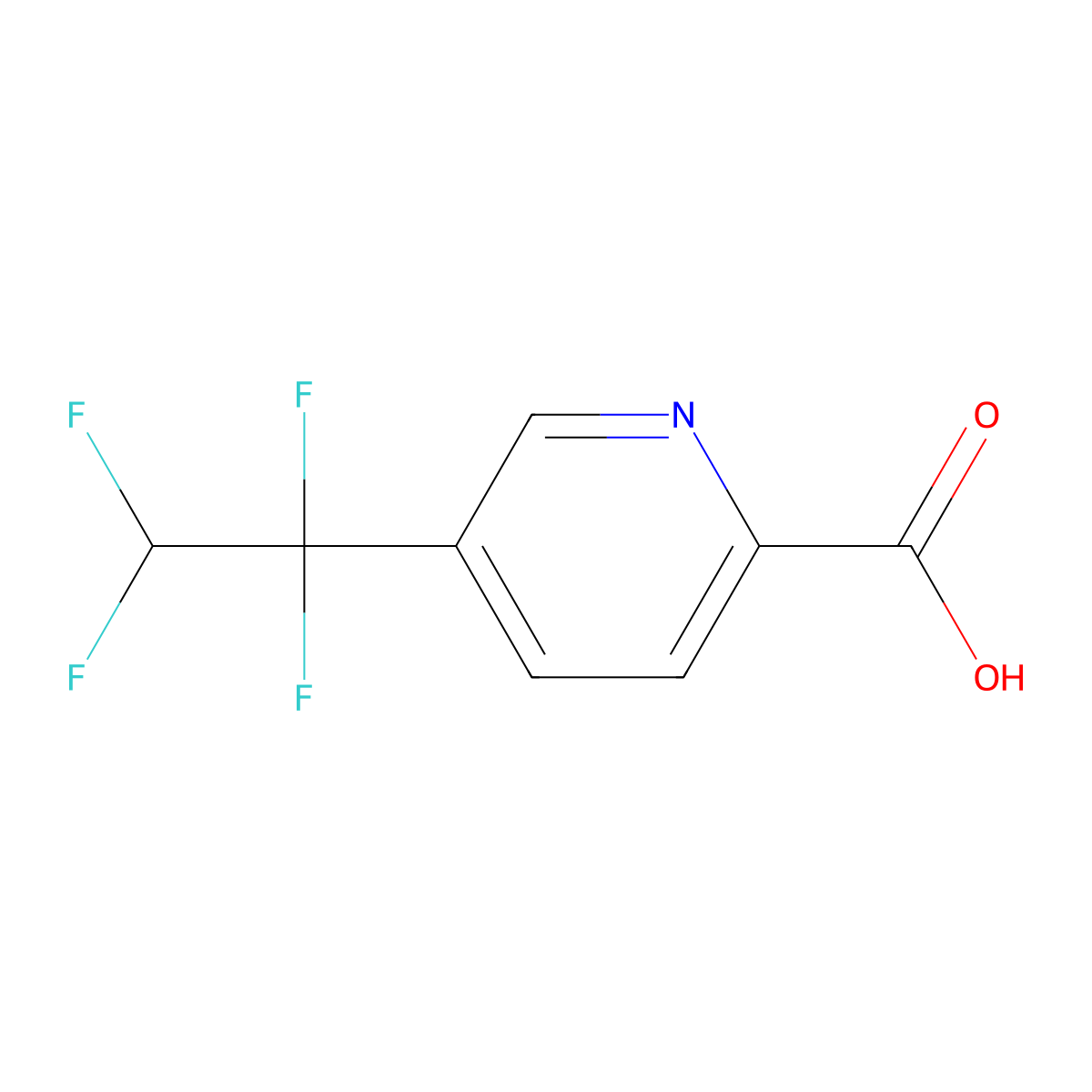 5-(1,1,2,2-Tetrafluoroethyl)pyridine-2-carboxylic acid molecular structure, CAS 2408974-29-6