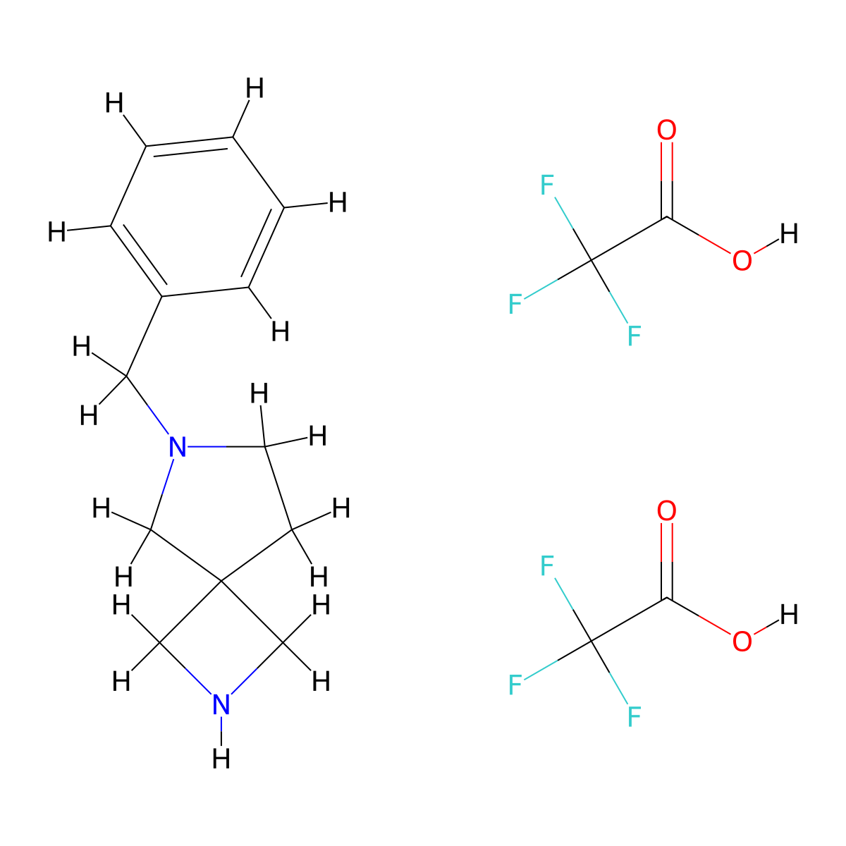 6-Benzyl-2,6-diazaspiro(3.4)octane; bis(trifluoroacetic acid) molecular structure, CAS 2408974-37-6