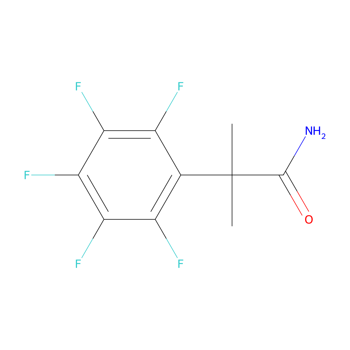 2-Methyl-2-(pentafluorophenyl)propanamide molecular structure, CAS 2408974-39-8