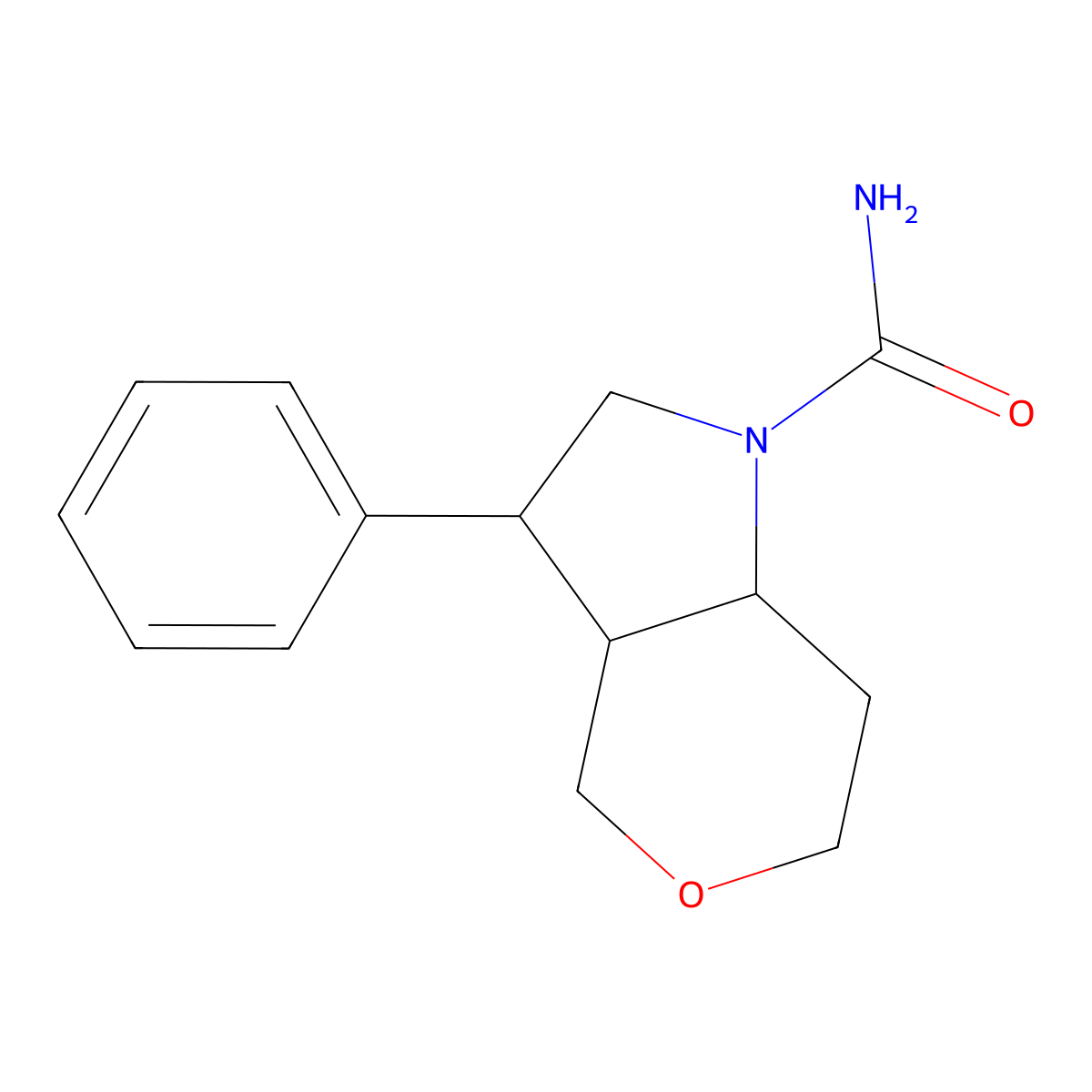 3-Phenyl-octahydropyrano[4,3-b]pyrrole-1-carboxamide molecular structure, CAS 2408974-42-3