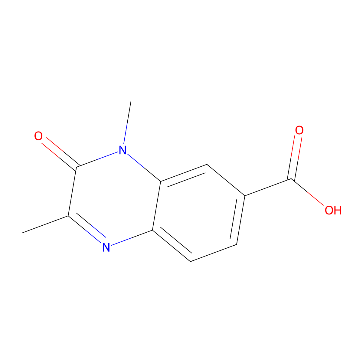 2,4-Dimethyl-3-oxo-3,4-dihydroquinoxaline-6-carboxylic acid molecular structure, CAS 2408974-43-4