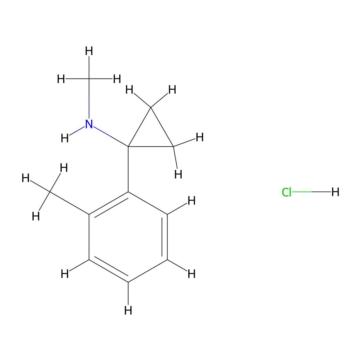 N-methyl-1-(2-methylphenyl)cyclopropan-1-amine hydrochloride molecular structure, CAS 2408974-49-0