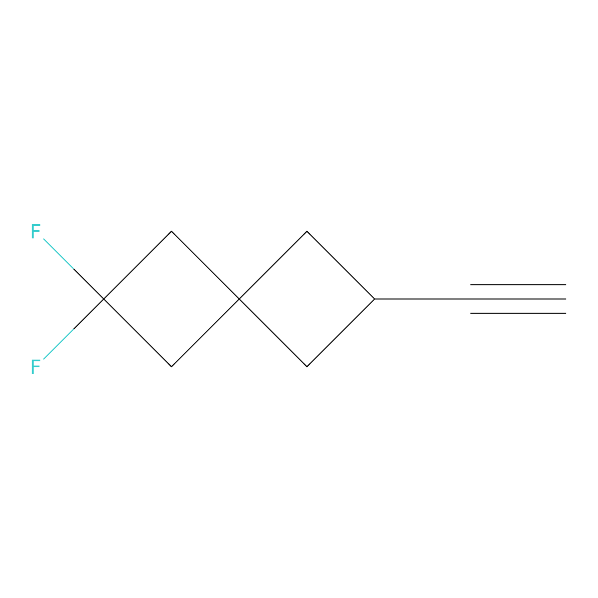 6-Ethynyl-2,2-difluorospiro[3.3]heptane molecular structure, CAS 2408974-57-0