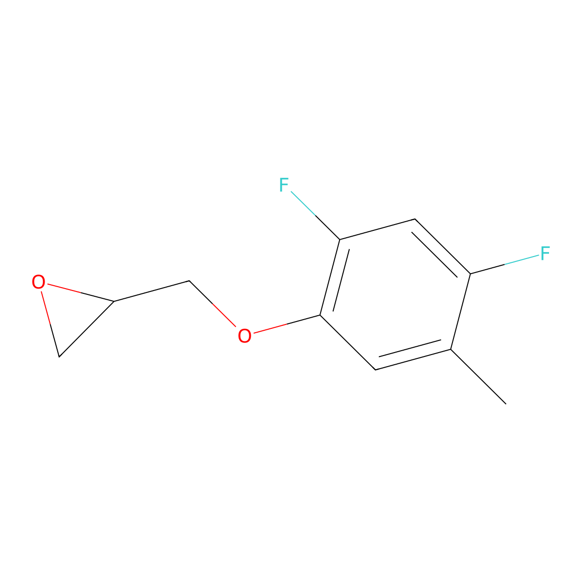2-[(2,4-Difluoro-5-methylphenoxy)methyl]oxirane molecular structure, CAS 2408974-62-7