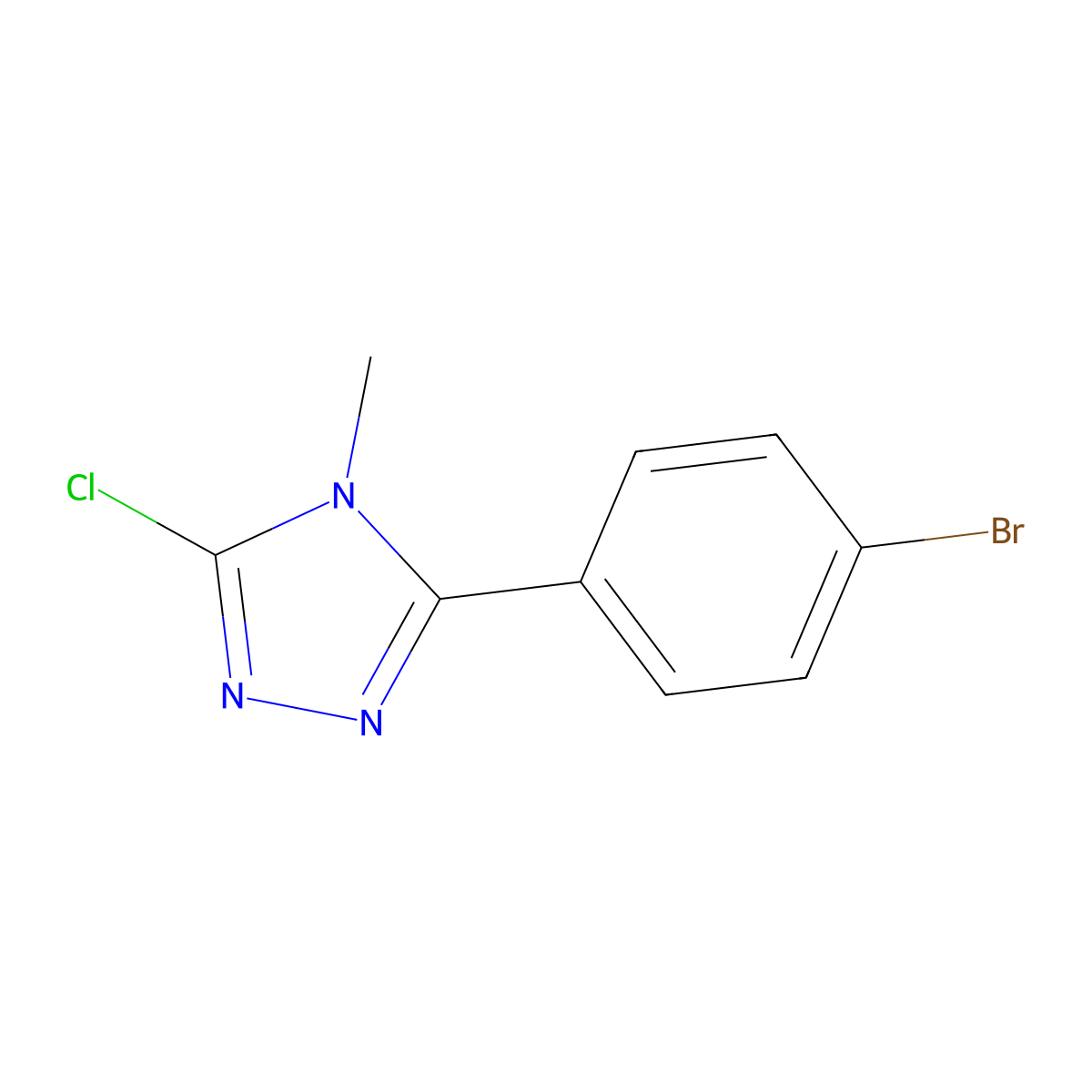 3-(4-bromophenyl)-5-chloro-4-methyl-4H-1,2,4-triazole molecular structure, CAS 2408974-66-1