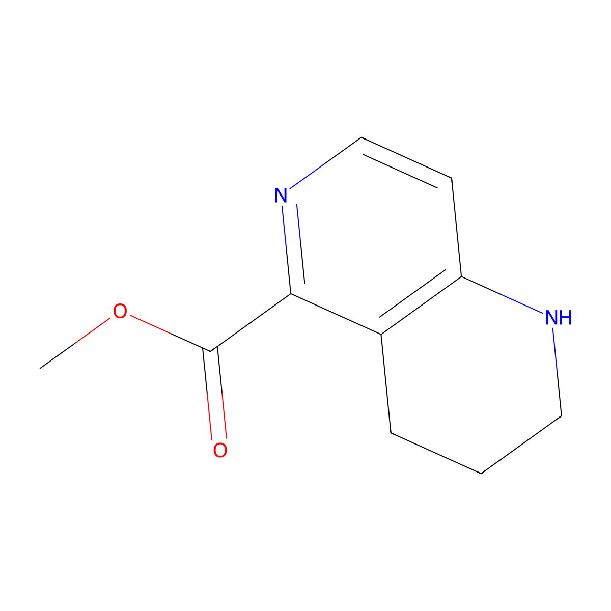 Methyl 1,2,3,4-tetrahydro-1,6-naphthyridine-5-carboxylate molecular structure, CAS 2408974-99-0