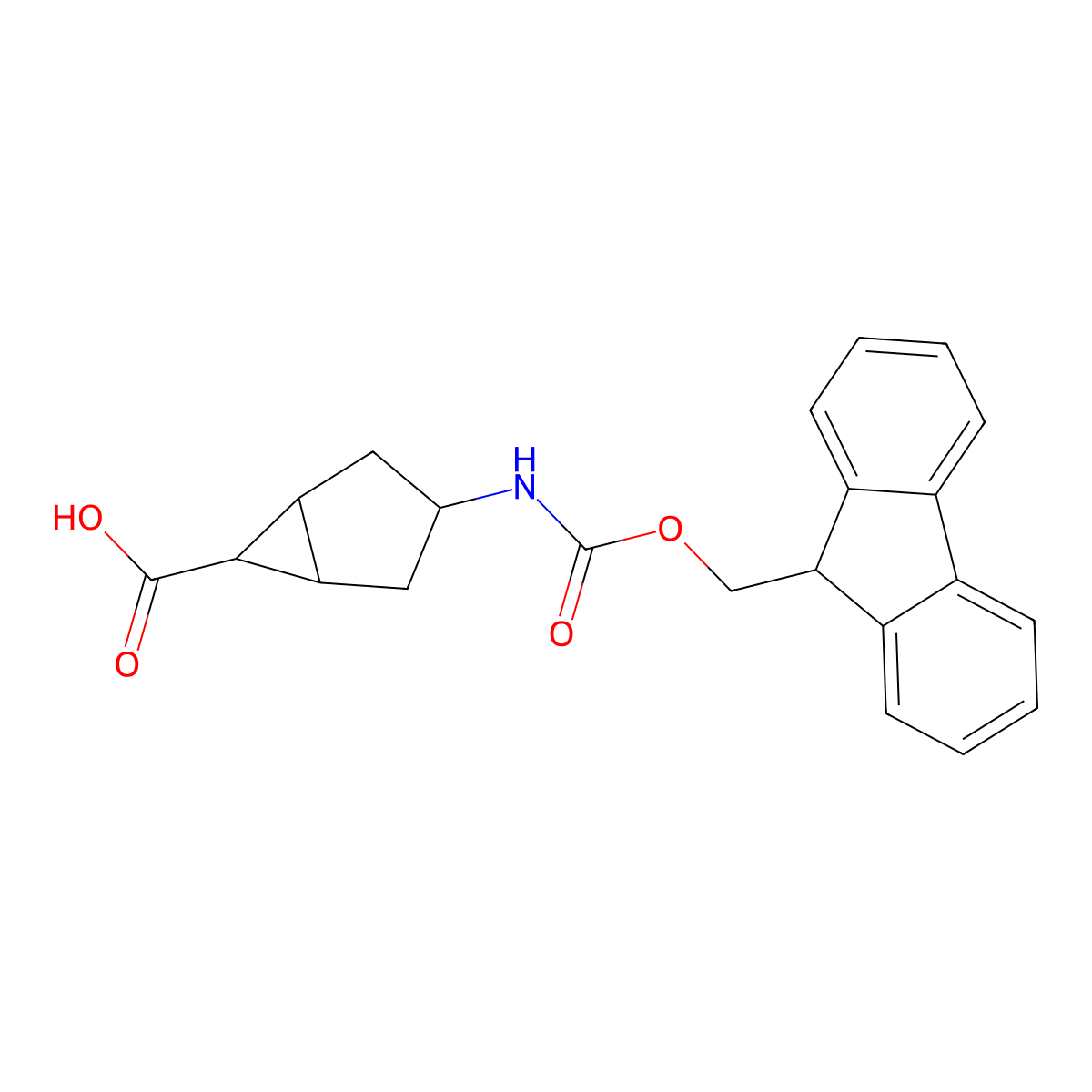 3-(9H-Fluoren-9-ylmethoxycarbonylamino)bicyclo[3.1.0]hexane-6-carboxylic acid molecular structure, CAS 2408975-19-7