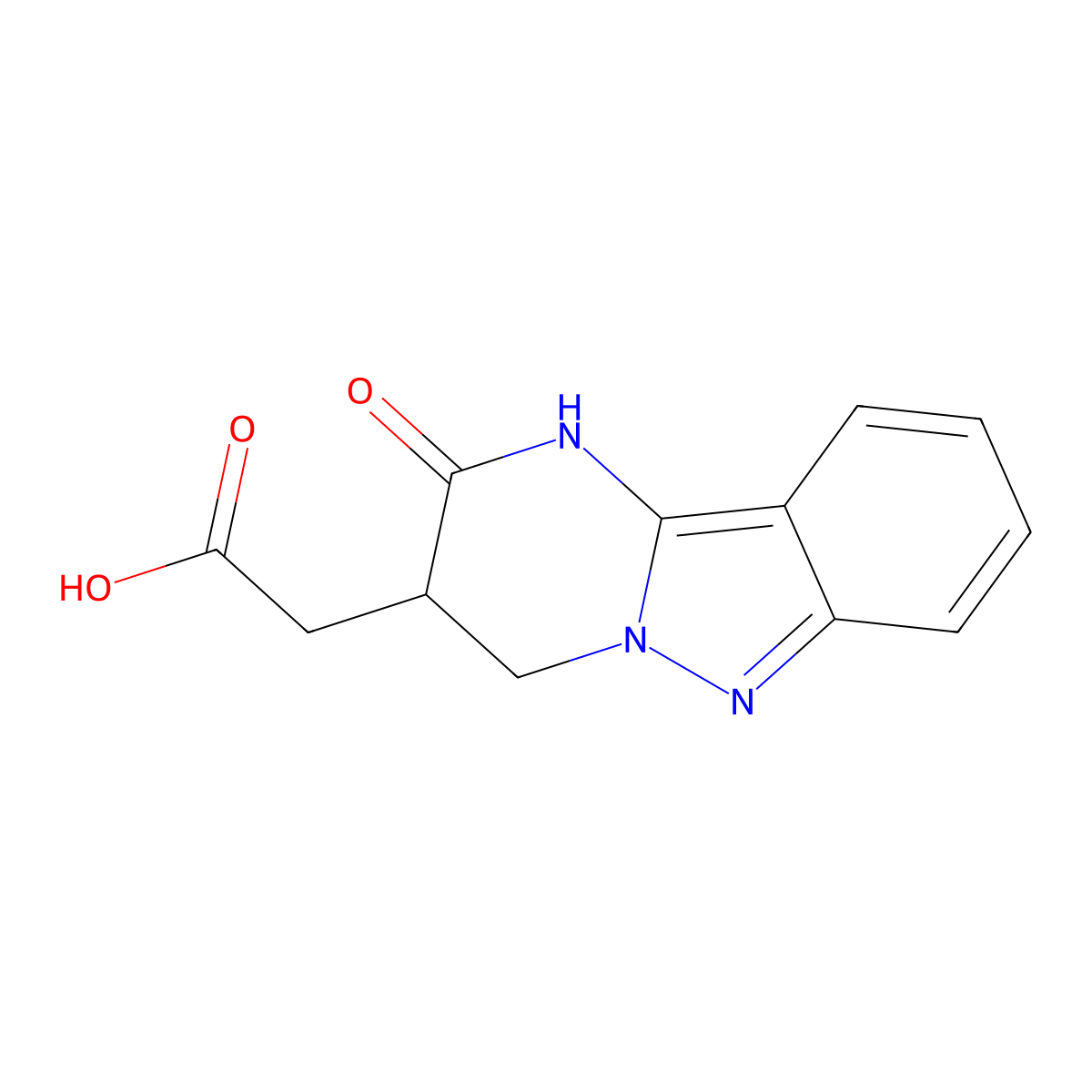 2-{2-oxo-1H,2H,3H,4H-pyrimido[1,2-b]indazol-3-yl}aceticacid molecular structure, CAS 2408975-24-4