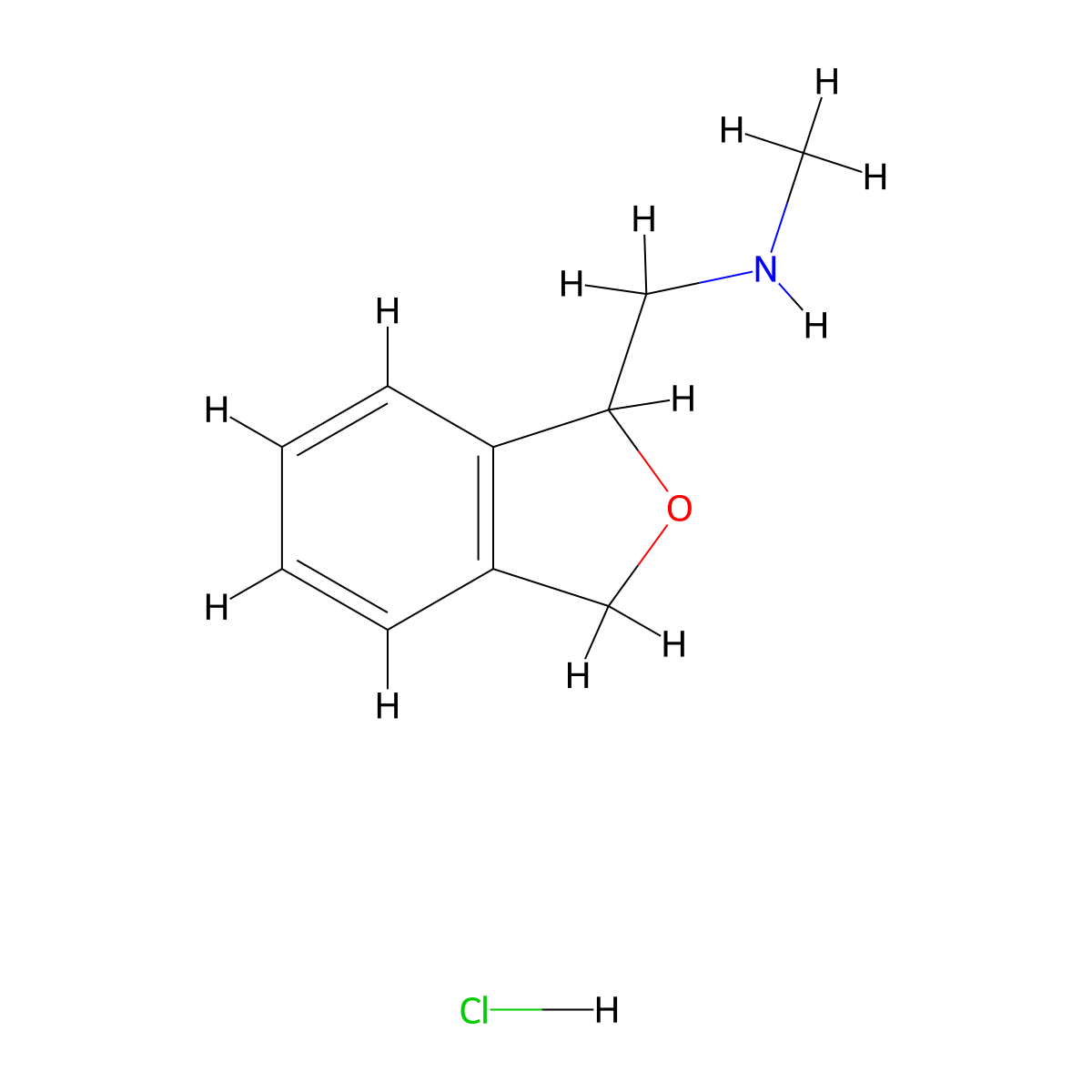 [(1,3-Dihydro-2-benzofuran-1-yl)methyl](methyl)amine hydrochloride molecular structure, CAS 2408975-25-5