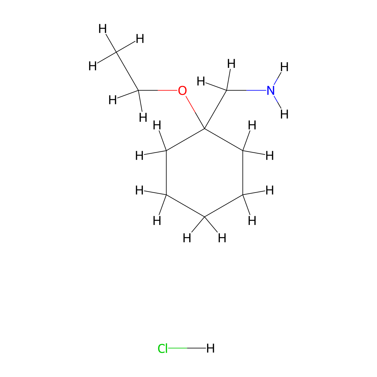 (1-Ethoxycyclohexyl)methanamine;hydrochloride molecular structure, CAS 2408975-31-3