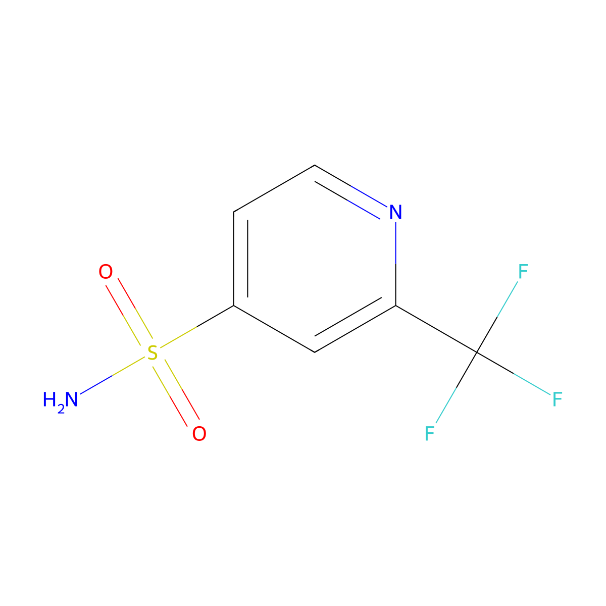 2-(Trifluoromethyl)pyridine-4-sulfonamide molecular structure, CAS 2408975-41-5