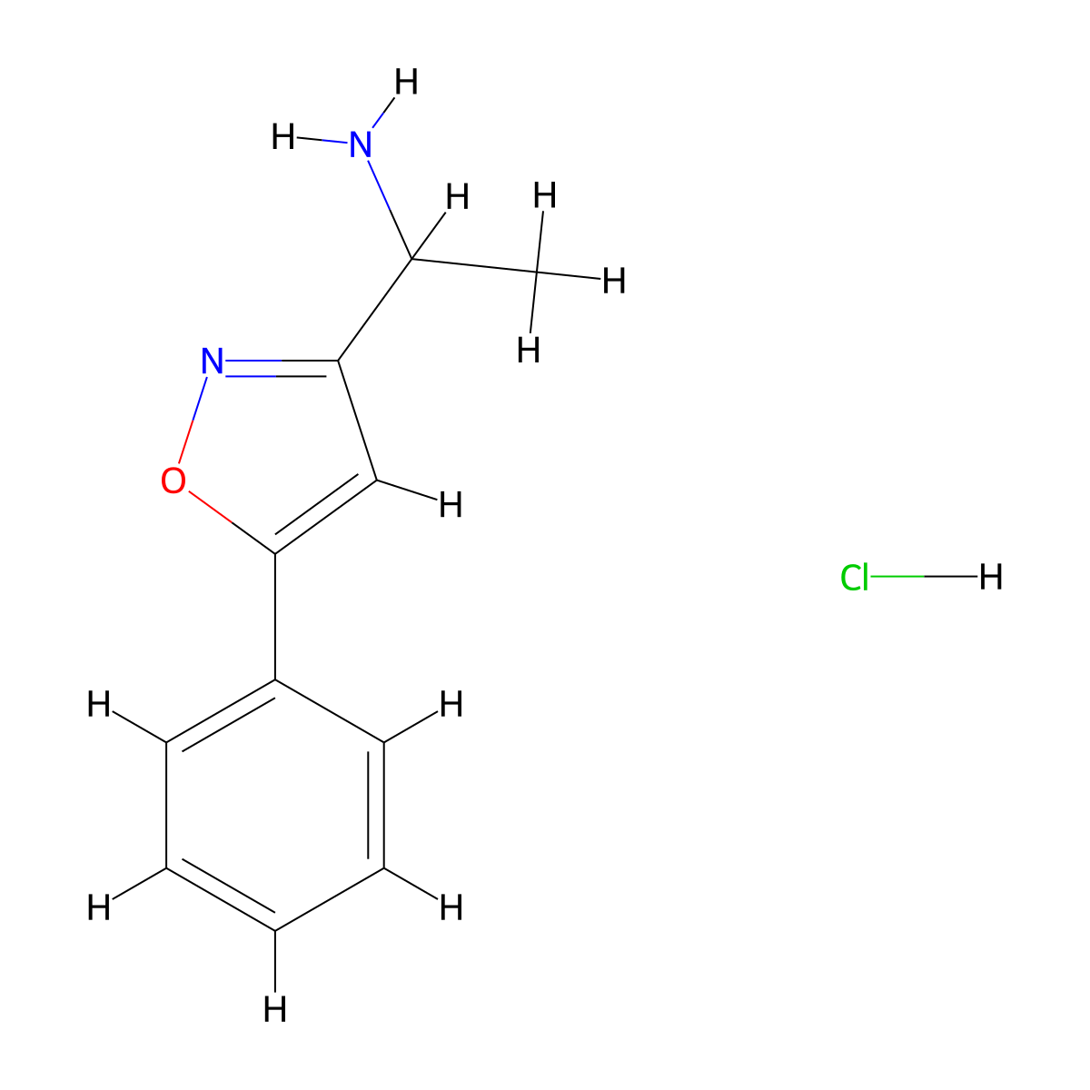 1-(5-Phenyl-1,2-oxazol-3-yl)ethanamine;hydrochloride molecular structure, CAS 2408975-67-5