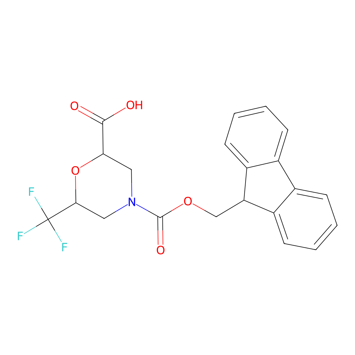 4-(9H-Fluoren-9-ylmethoxycarbonyl)-6-(trifluoromethyl)morpholine-2-carboxylic acid molecular structure, CAS 2408975-76-6