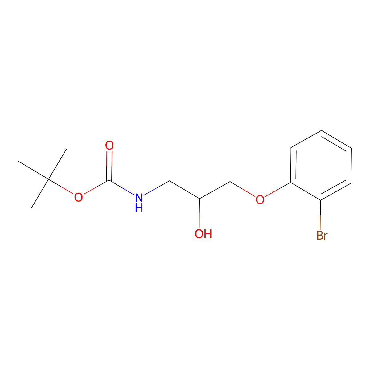 tert-butyl N-[3-(2-bromophenoxy)-2-hydroxypropyl]carbamate molecular structure, CAS 2408976-13-4
