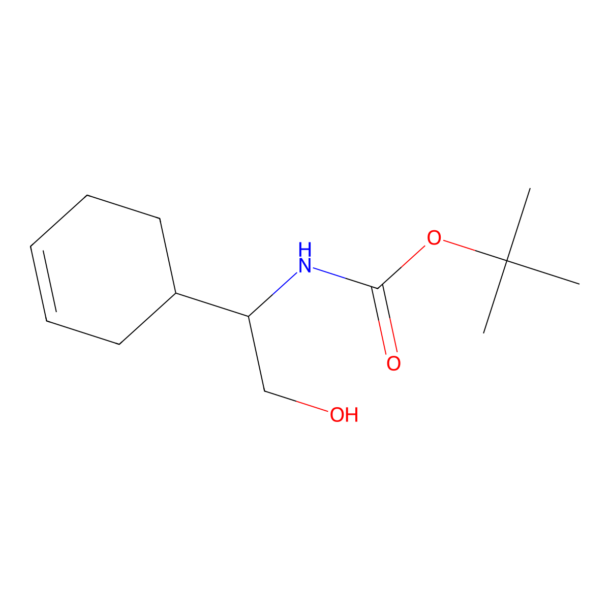 tert-butyl N-[1-(cyclohex-3-en-1-yl)-2-hydroxyethyl]carbamate molecular structure, CAS 2408976-18-9