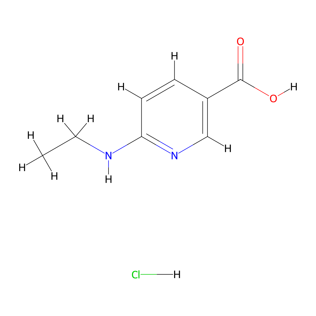6-(Ethylamino)pyridine-3-carboxylic acid hydrochloride molecular structure, CAS 2408976-27-0