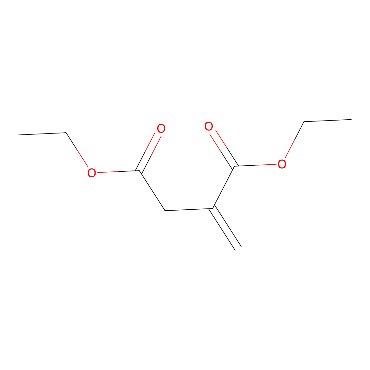 Ethyl itaconate molecular structure, CAS 2409-52-1