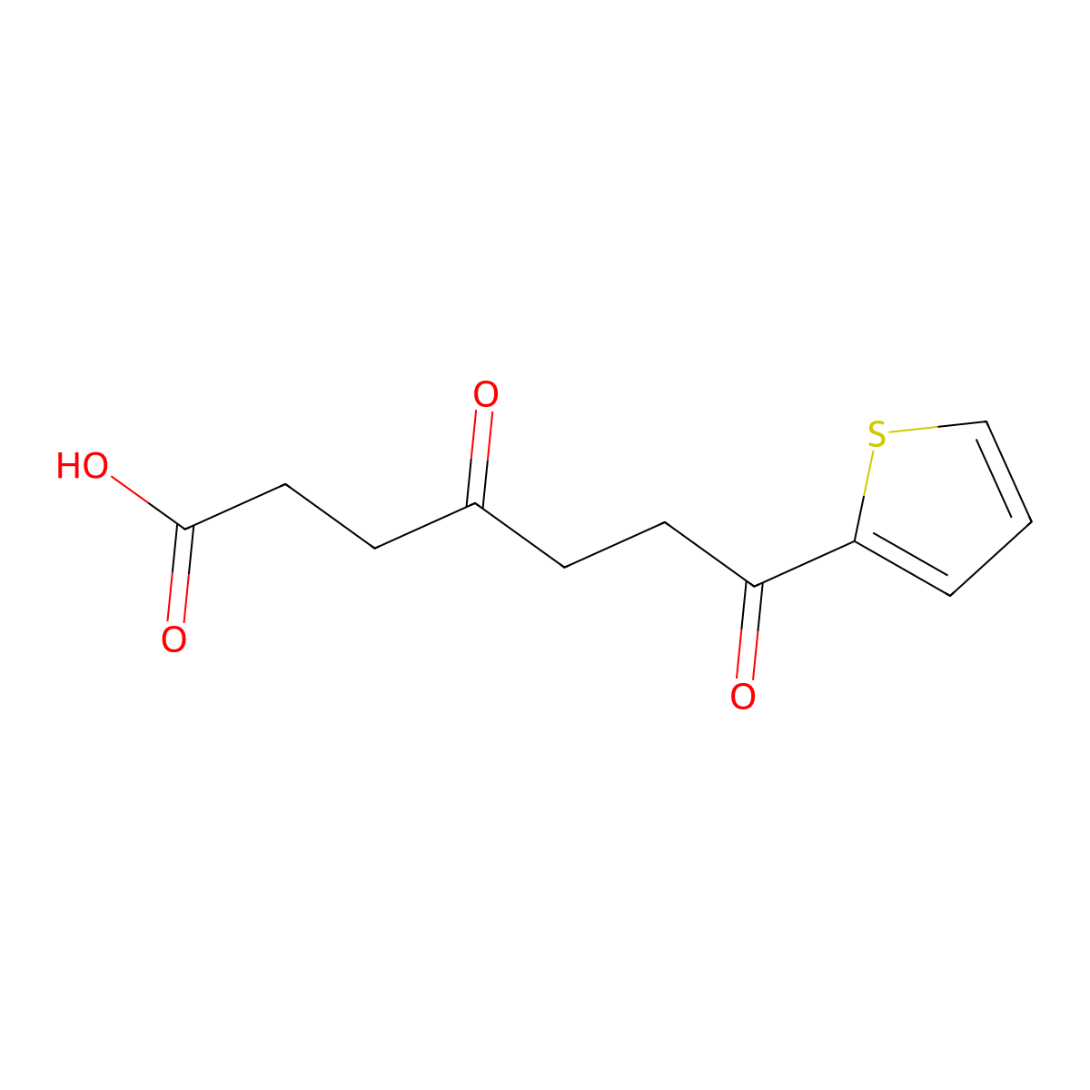 4,7-Dioxo-7-thiophen-2-yl-heptanoic acid molecular structure, CAS 24090-18-4