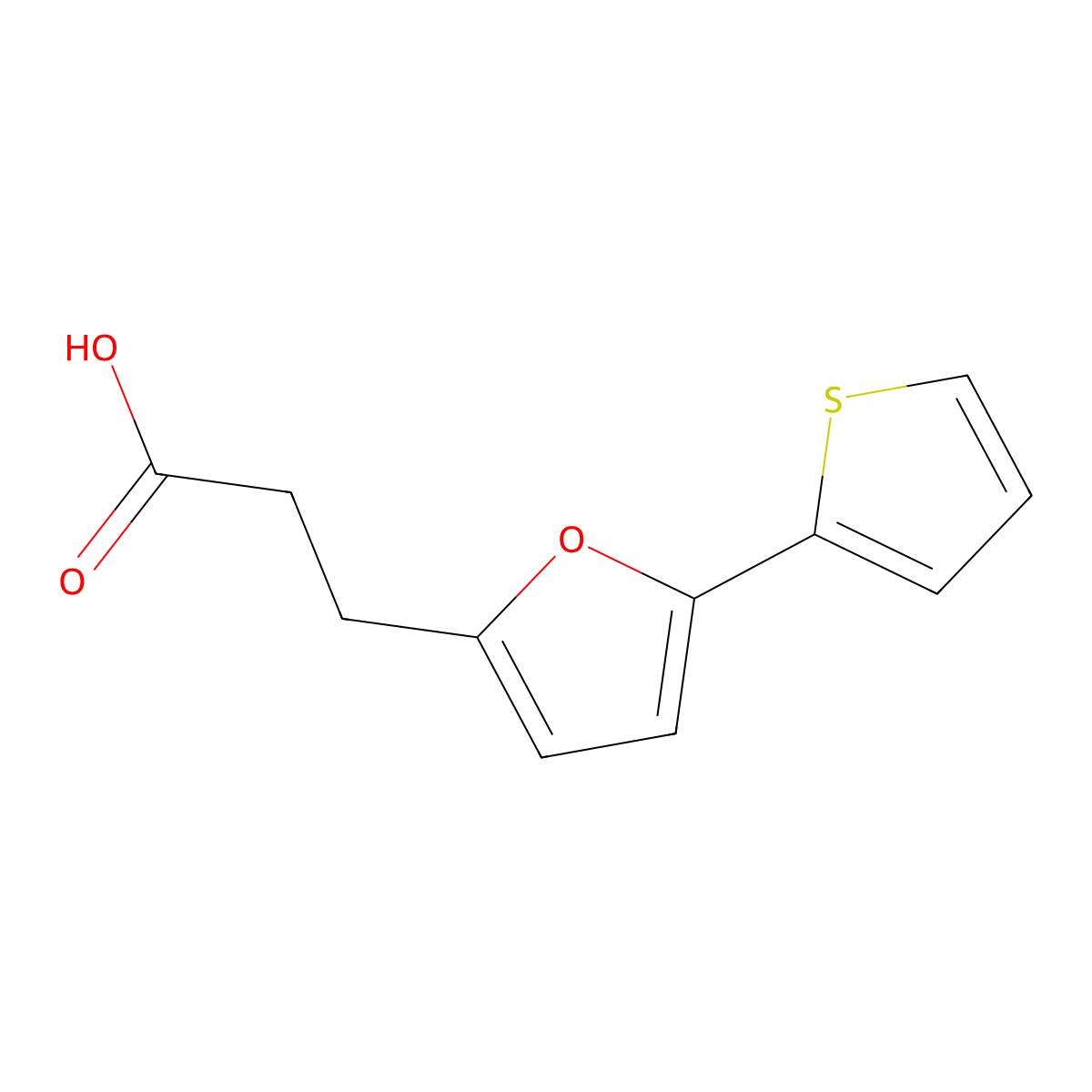 3-(5-Thiophen-2-yl-furan-2-yl)-propionic acid molecular structure, CAS 24090-38-8