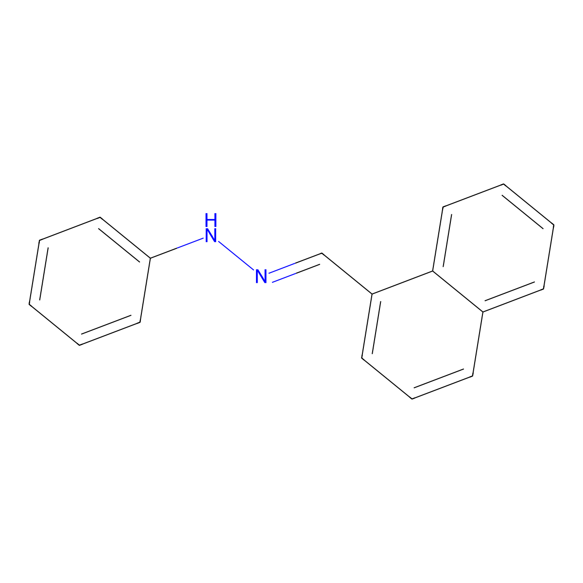 1-Naphthaldehyde phenylhydrazone molecular structure, CAS 24090-98-0