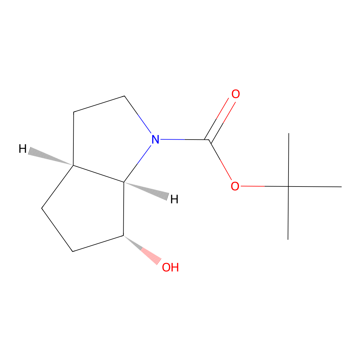 rac-tert-butyl (3aR,6S,6aS)-6-hydroxy-octahydrocyclopenta[b]pyrrole-1-carboxylate molecular structure, CAS 2409004-93-7