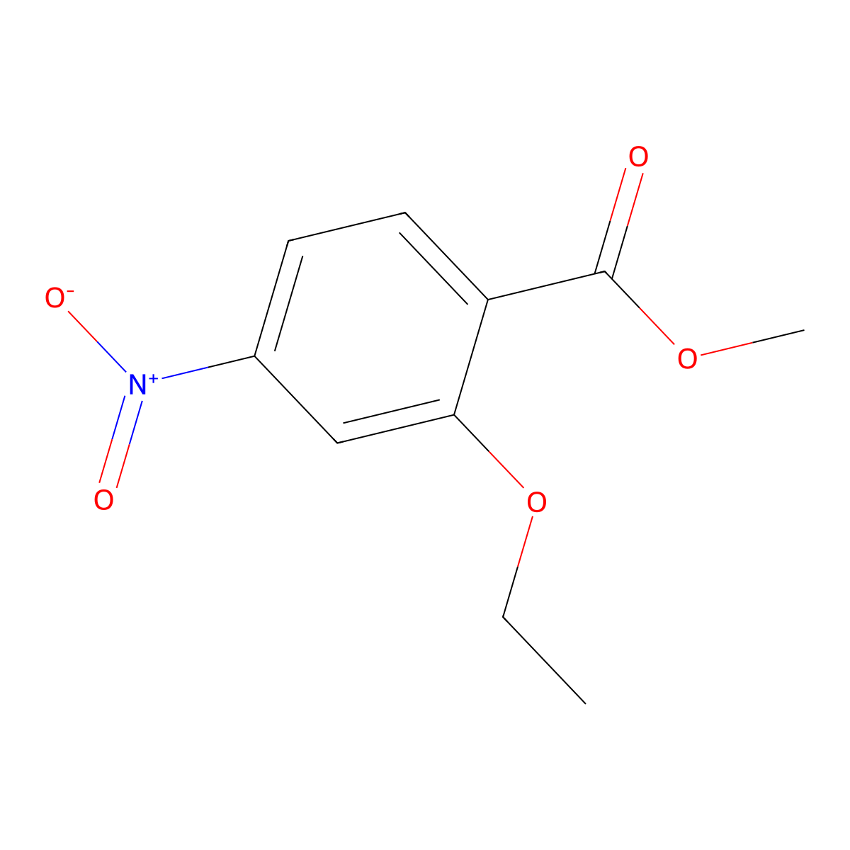 Methyl 2-ethoxy-4-nitrobenzoate molecular structure, CAS 24091-87-0