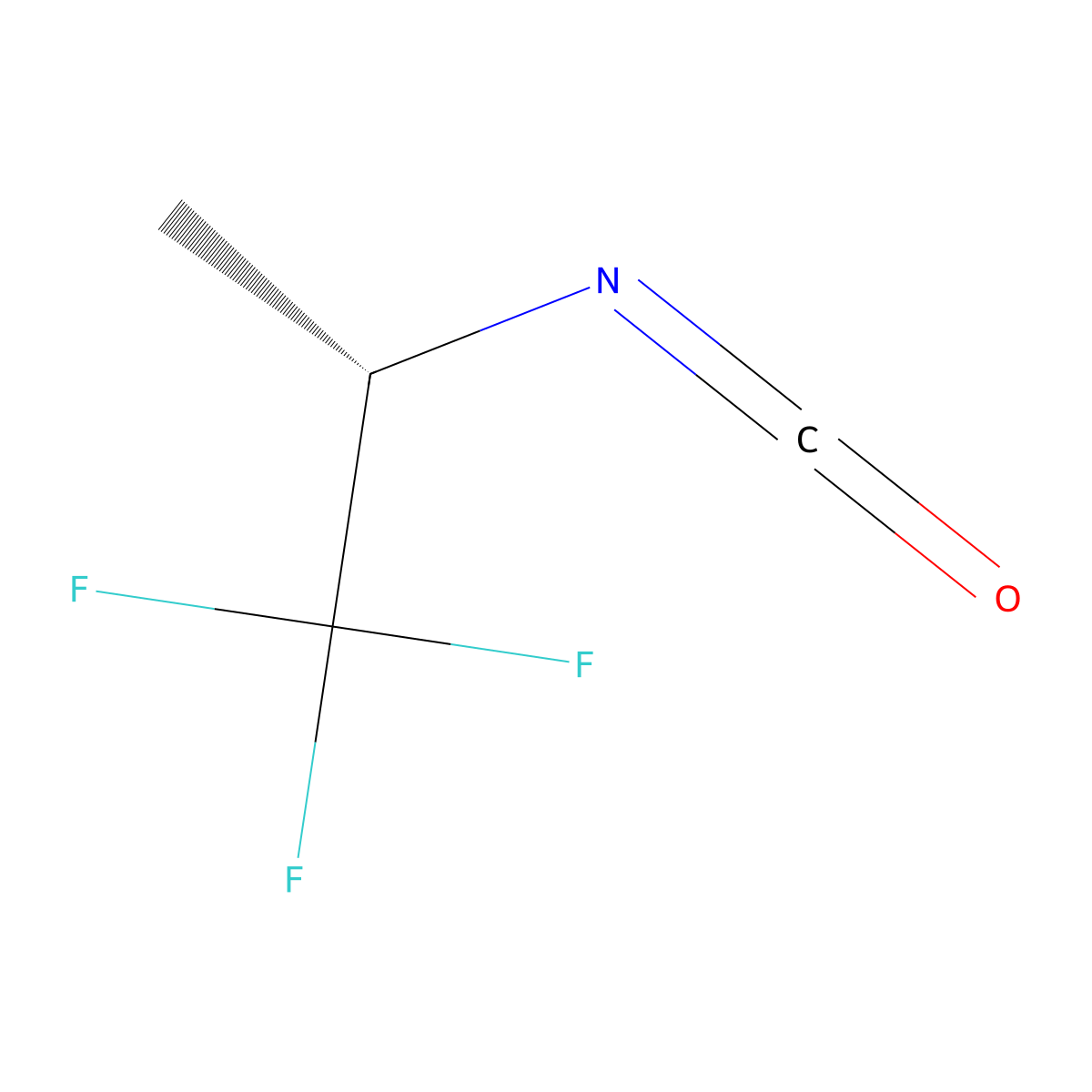 (S)-1-(Trifluoromethyl)ethylisocyanate molecular structure, CAS 2409104-90-9