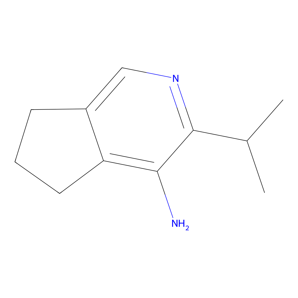 3-Isopropyl-6,7-dihydro-5H-cyclopenta[c]pyridin-4-amine molecular structure, CAS 2409124-11-2
