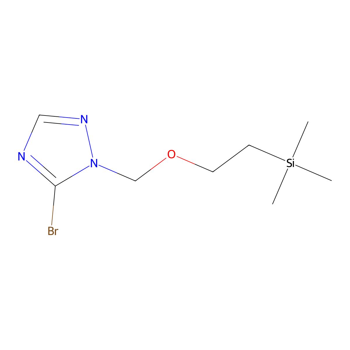 5-Bromo-1-{[2-(trimethylsilyl)ethoxy]methyl}-1h-1,2,4-triazole molecular structure, CAS 2409141-50-8