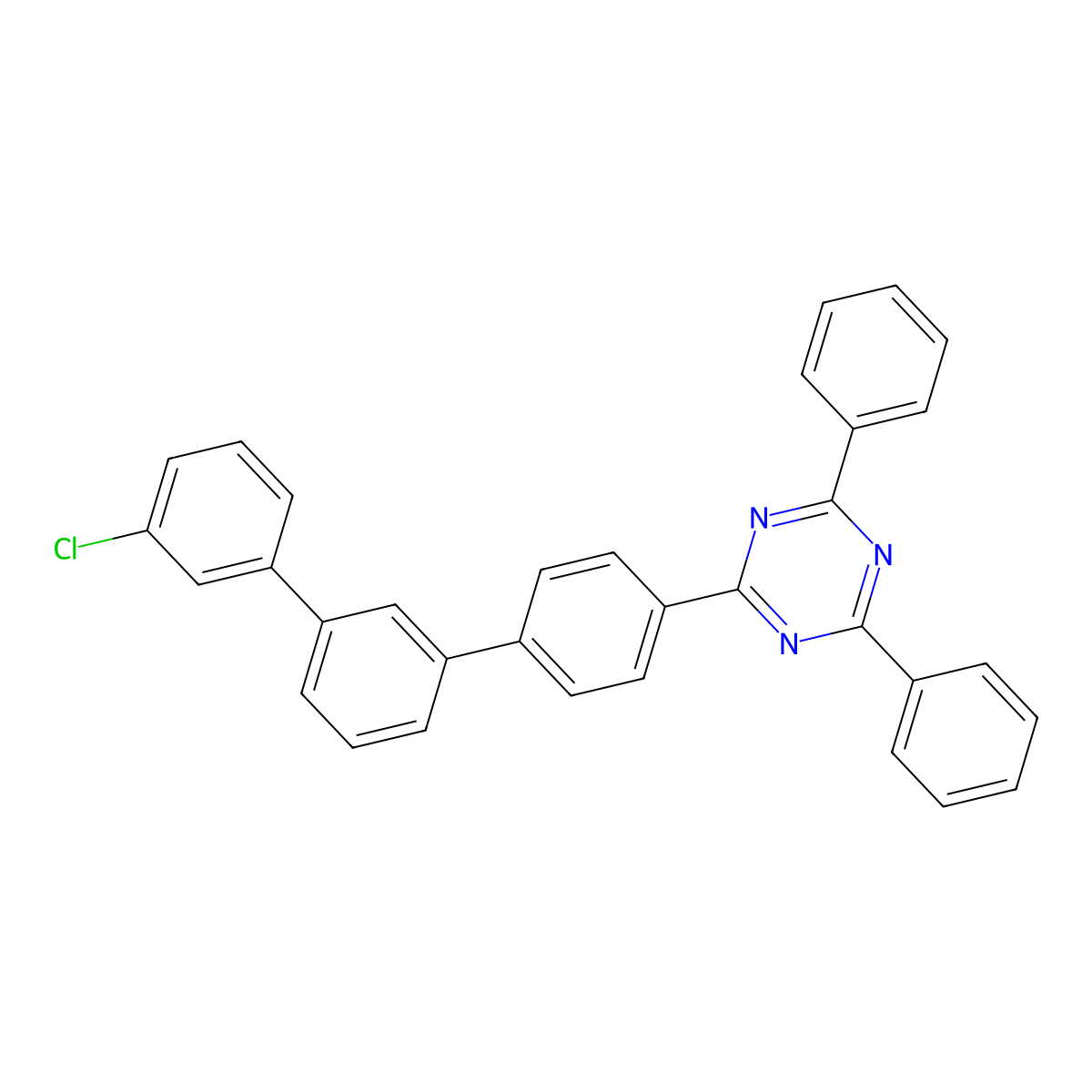 2-(3''-Chloro[1,1':3',1''-terphenyl]-4-yl)-4,6-diphenyl-1,3,5-triazine molecular structure, CAS 2409143-62-8