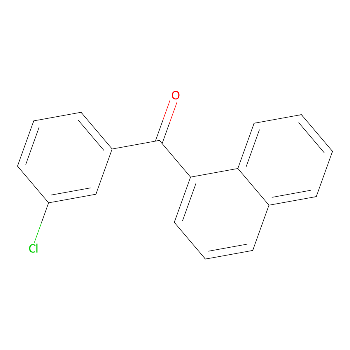 (3-Chlorophenyl)(naphthalen-1-yl)methanone molecular structure, CAS 24092-46-4