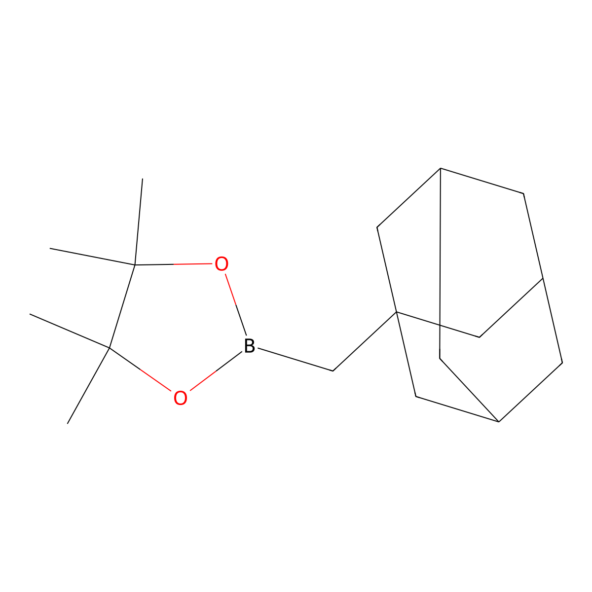 2-[(Adamantan-1-yl)methyl]-4,4,5,5-tetramethyl-1,3,2-dioxaborolane molecular structure, CAS 2409474-91-3