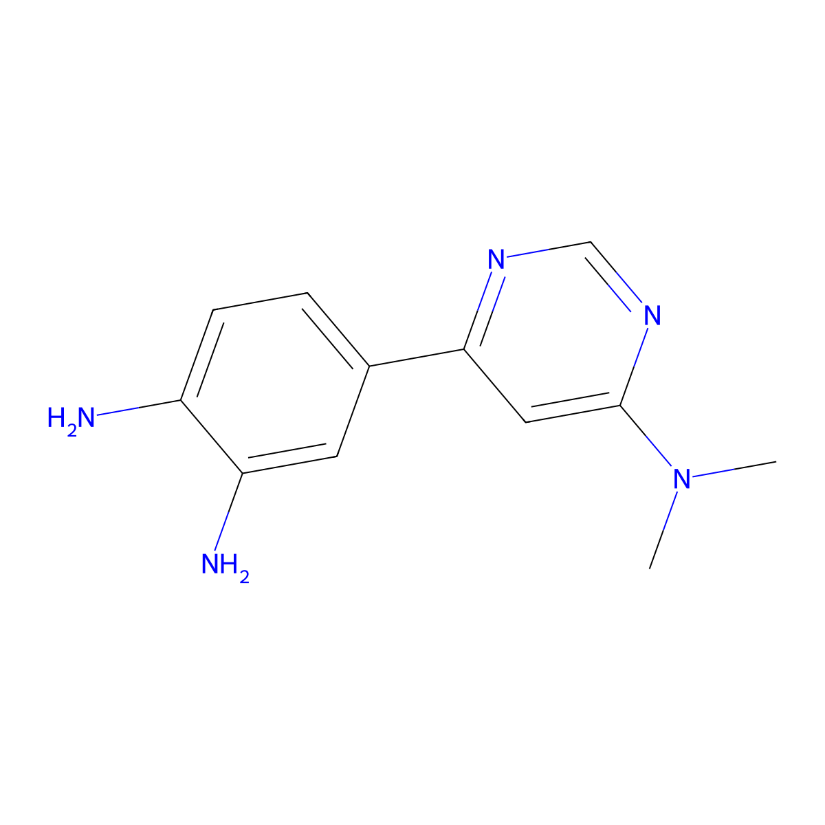 4-(6-(Dimethylamino)pyrimidin-4-yl)benzene-1,2-diamine molecular structure, CAS 2409479-30-5