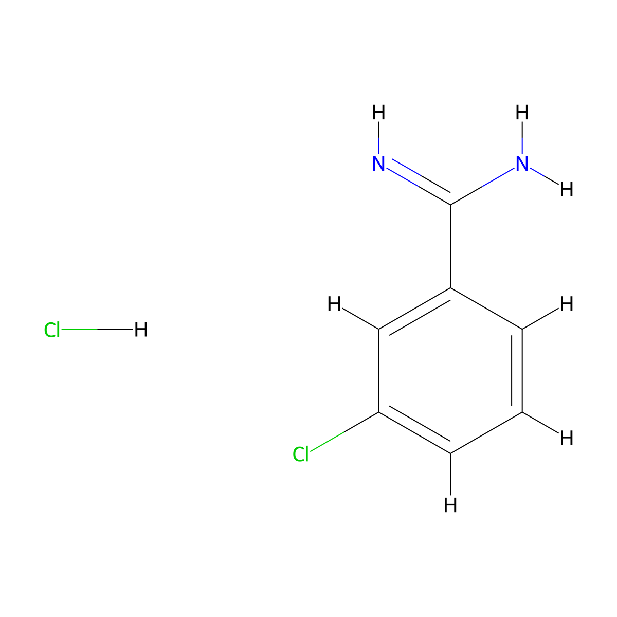 3-Chlorobenzene-1-carboximidamide hydrochloride molecular structure, CAS 24095-60-1