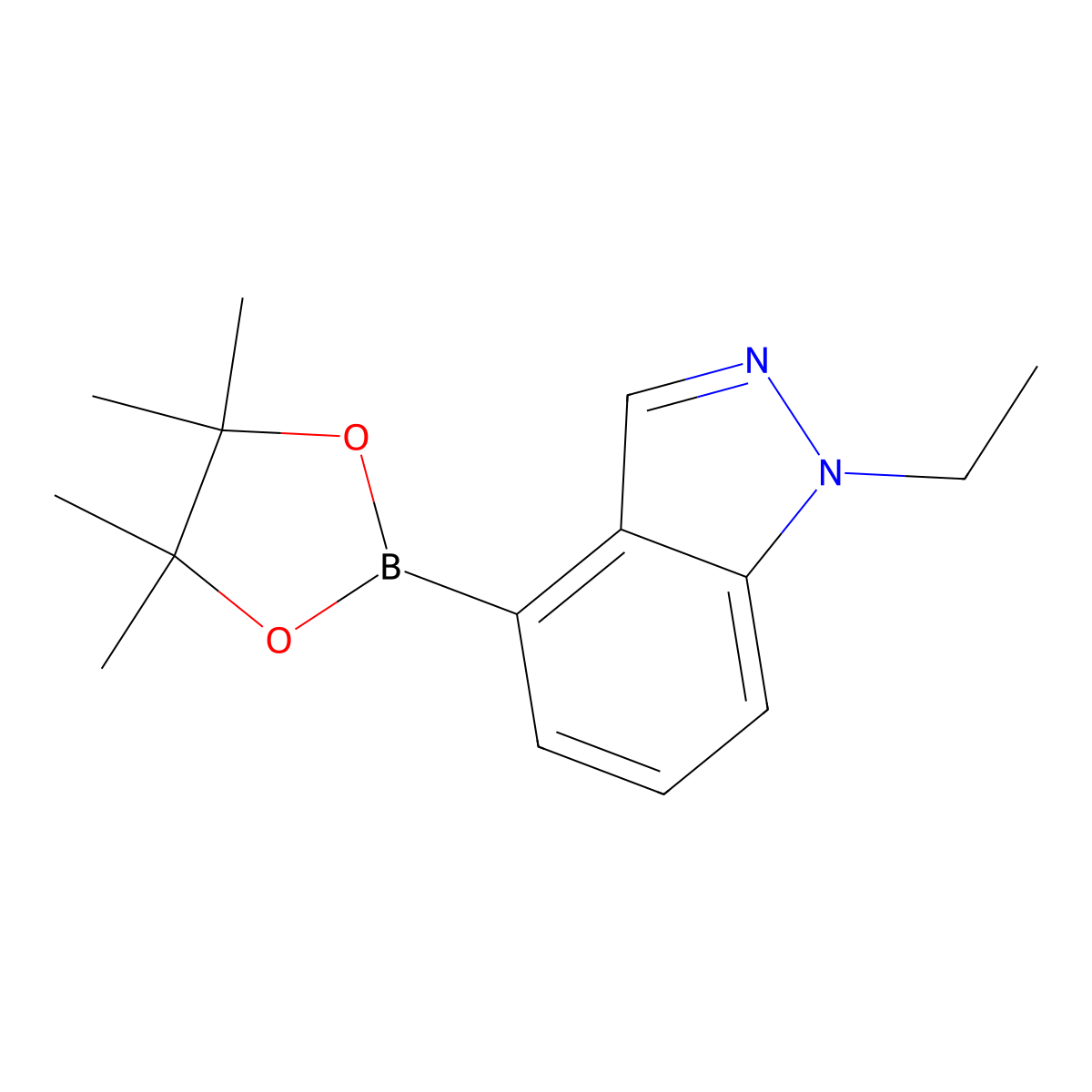 ethyl 4-(4,4,5,5-tetramethyl-[1,3,2]dioxaborolan-2-yl)-1H-indazole molecular structure, CAS 2409500-86-1