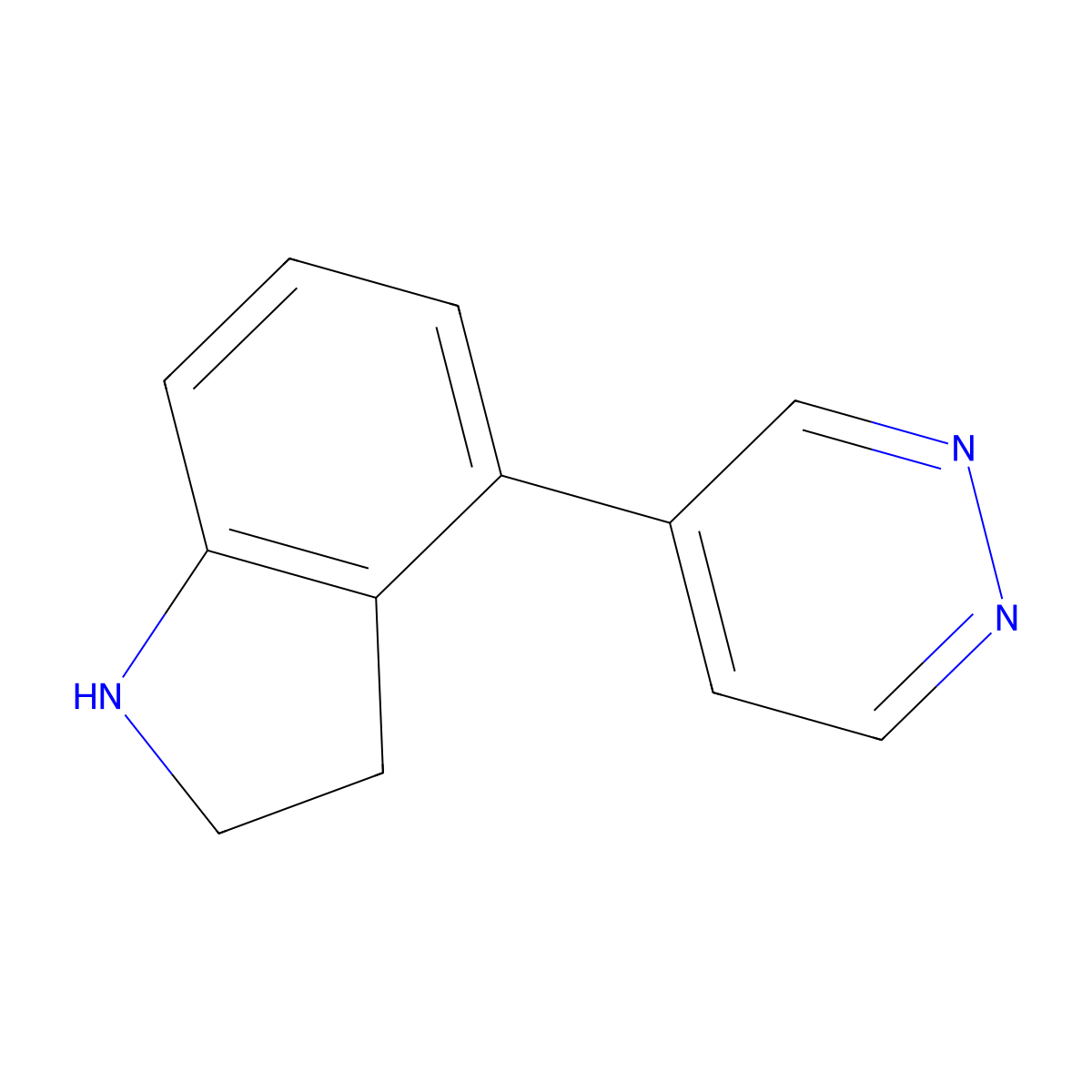 4-(Pyridazin-4-yl)indoline molecular structure, CAS 2409520-28-9