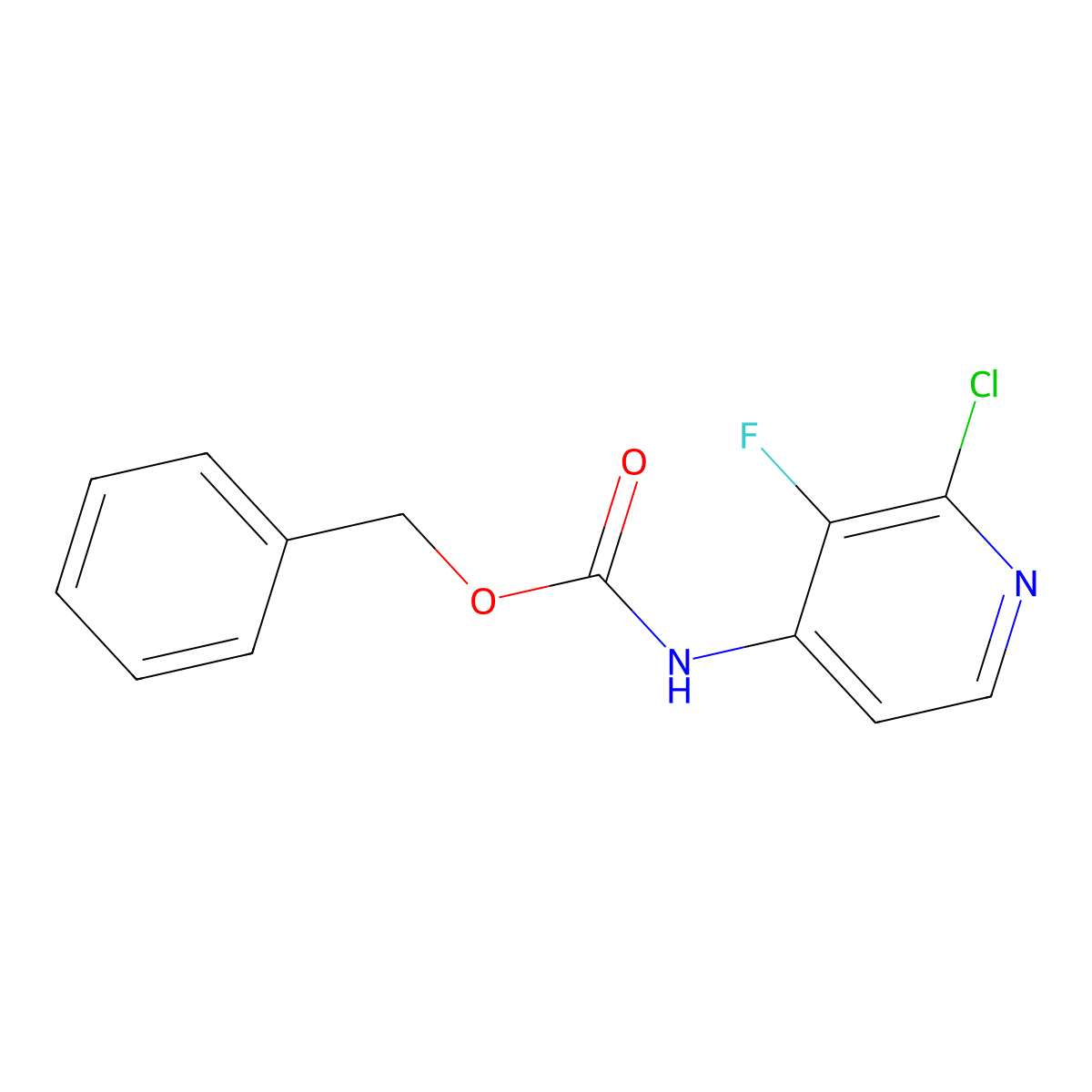 benzyl N-(2-chloro-3-fluoropyridin-4-yl)carbamate molecular structure, CAS 2409520-53-0