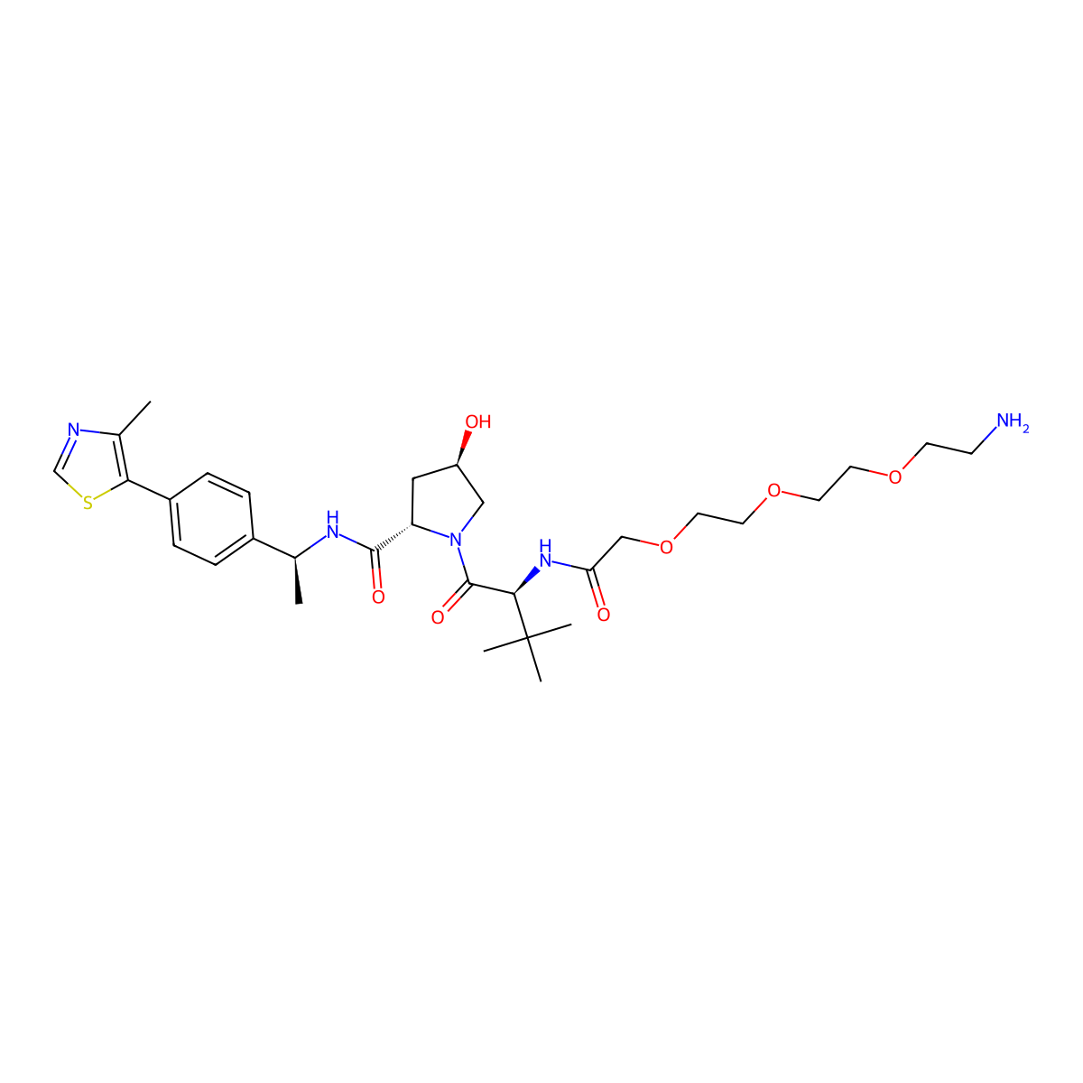 (S,R,S)-AHPC-Me-CO-CH2-PEG3-NH2 molecular structure, CAS 2409538-69-6
