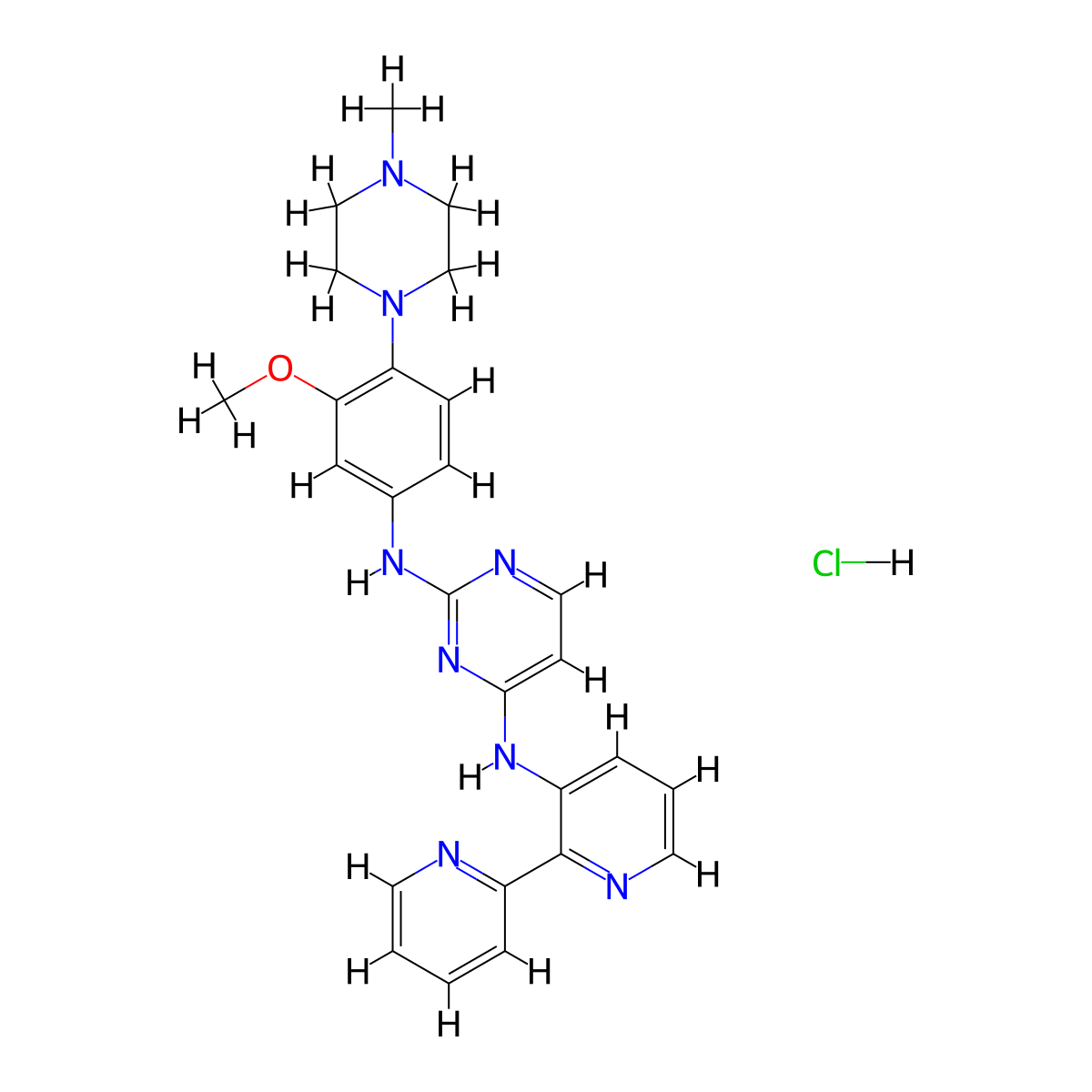 Itacnosertib (hydrocholide) molecular structure, CAS 2409543-84-4
