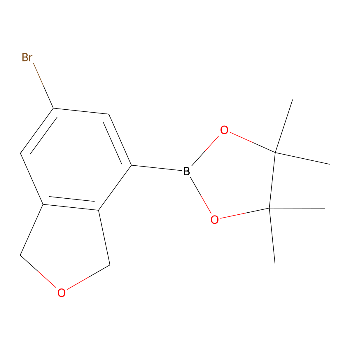 2-(6-Bromo-1,3-dihydroisobenzofuran-4-yl)-4,4,5,5-tetramethyl-1,3,2-dioxaborolane molecular structure, CAS 2409556-91-6