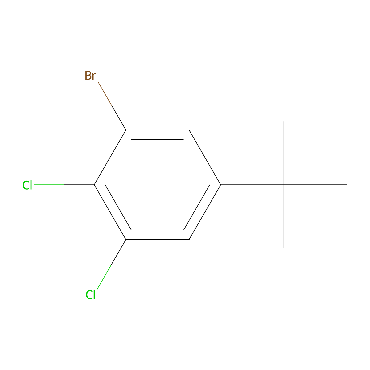 1-Bromo-5-(tert-butyl)-2,3-dichlorobenzene molecular structure, CAS 2409562-95-2