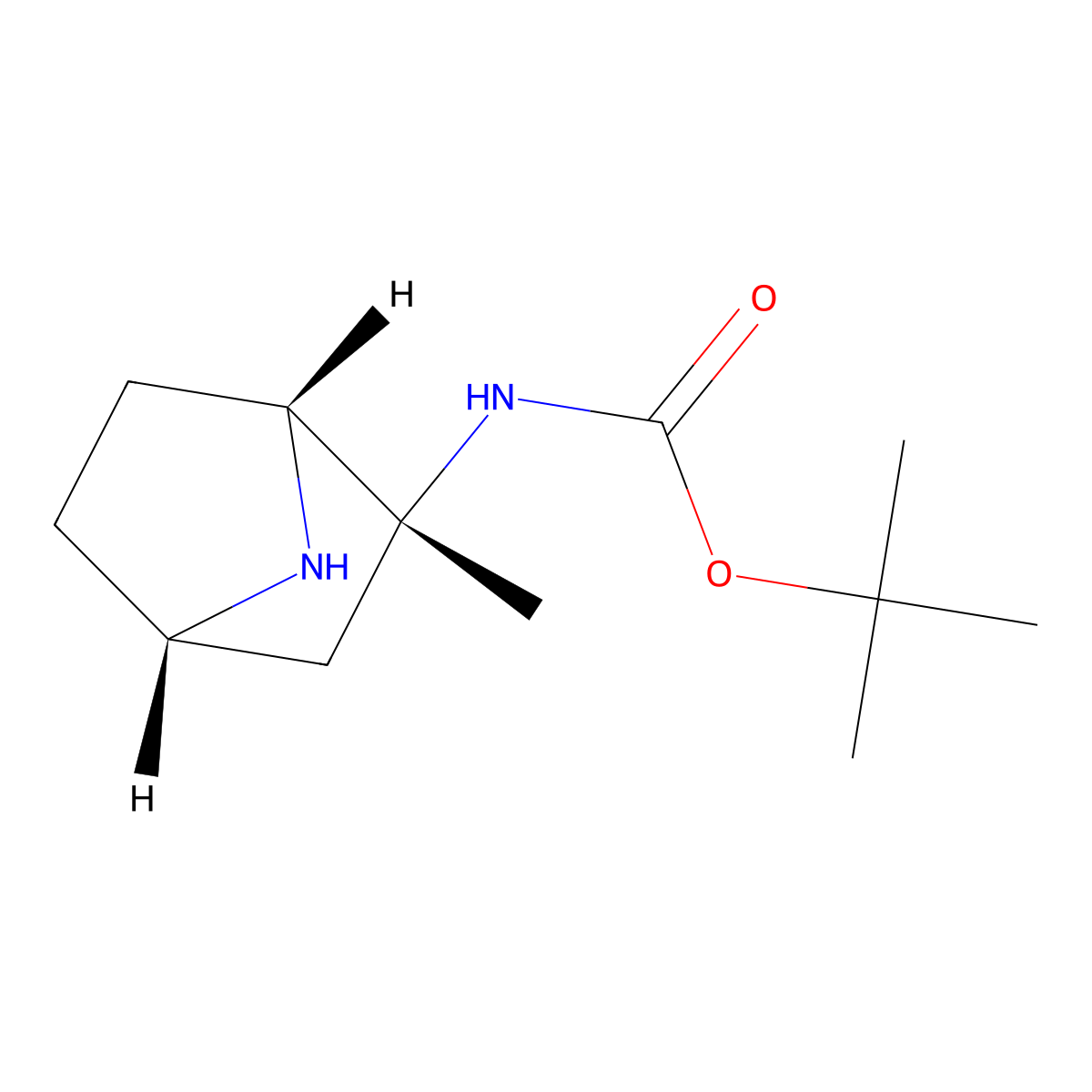 rel-tert-Butyl ((1R,2R,4S)-2-methyl-7-azabicyclo[2.2.1]heptan-2-yl)carbamate molecular structure, CAS 2409582-58-5