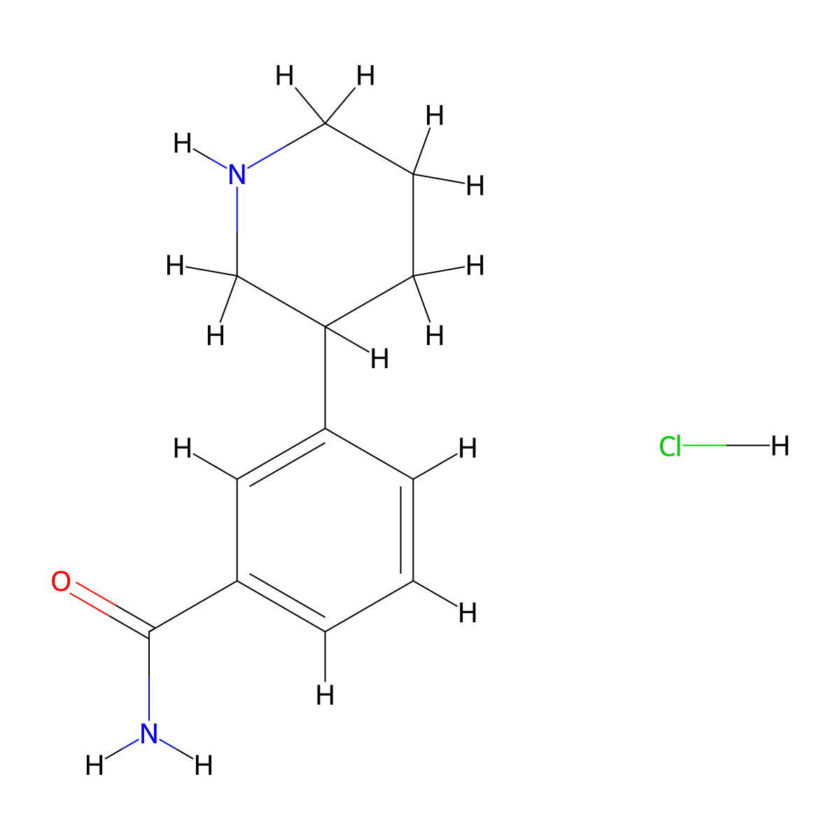 3-(Piperidin-3-yl)benzamide hydrochloride molecular structure, CAS 2409589-71-3