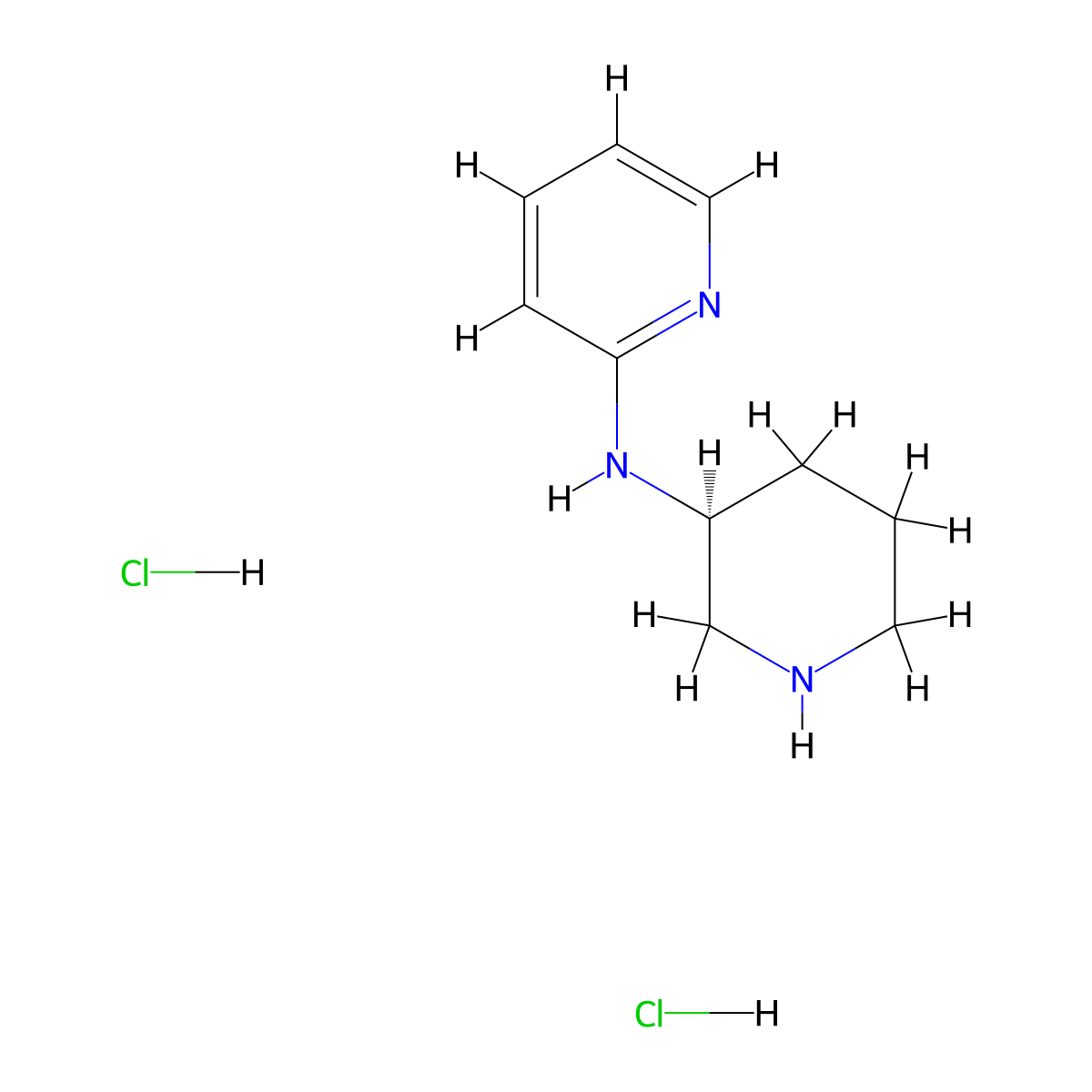 N-[(3S)-Piperidin-3-yl]pyridin-2-amine dihydrochloride molecular structure, CAS 2409589-81-5