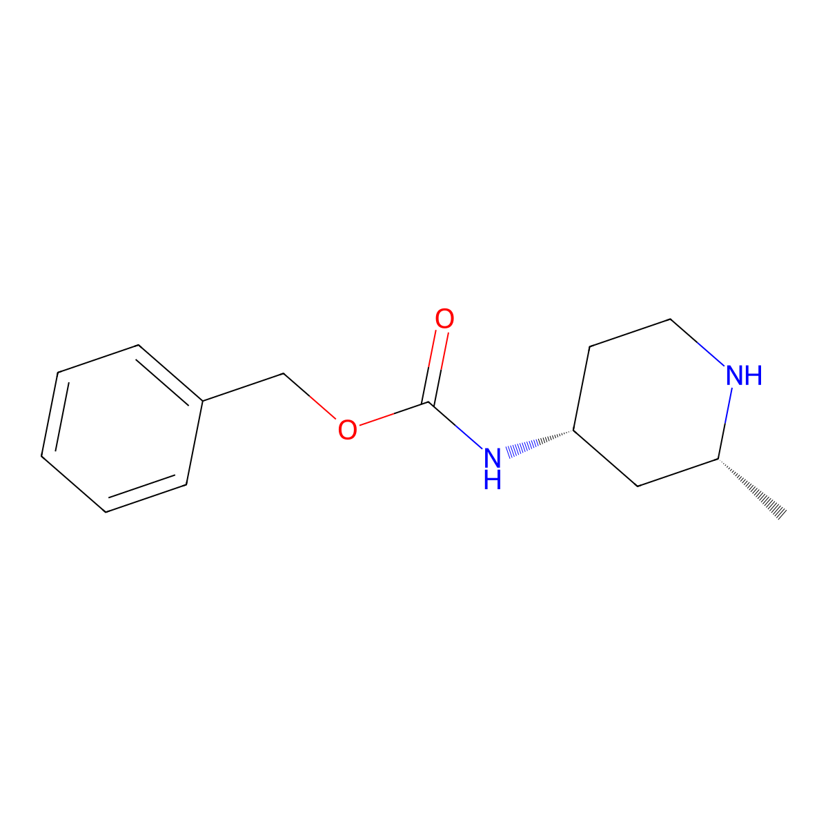 Benzyl ((2R,4R)-2-methylpiperidin-4-yl)carbamate molecular structure, CAS 2409589-97-3